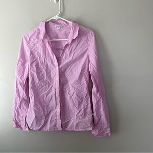 James Perse Pink with white Striped Button-Up Shirt women size 2
